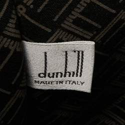 Pre Owned Dunhill Black/Brown Coated Canvas and Leather Document Pouch