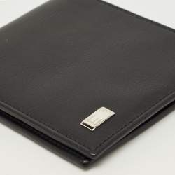 Pre Owned Dunhill Black Leather Bifold Wallet