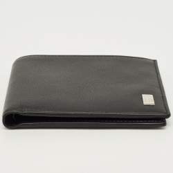 Pre Owned Dunhill Black Leather Bifold Wallet