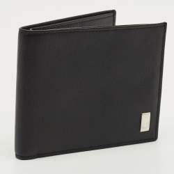Pre Owned Dunhill Black Leather Bifold Wallet