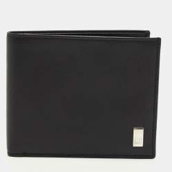 Pre Owned Dunhill Black Leather Bifold Wallet