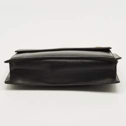 Pre Owned Dunhill Black Wristlet Leather Zip Pouch