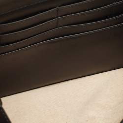 Pre Owned Dunhill Black Wristlet Leather Zip Pouch