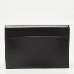 مملوكة مسبقًا حقيبة كلتش معصم دنهل جلد سوداء