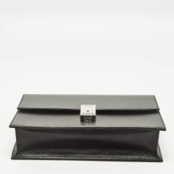 مملوكة مسبقًا حقيبة كلتش معصم دنهل جلد سوداء