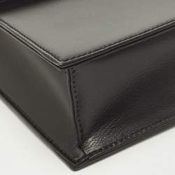 مملوكة مسبقًا حقيبة كلتش معصم دنهل جلد سوداء