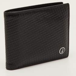 مملوكة مسبقًا Dunhill Black Embossed Leather Bifold Wallet