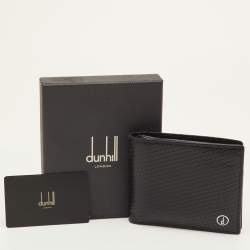 مملوكة مسبقًا Dunhill Black Embossed Leather Bifold Wallet
