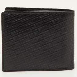 مملوكة مسبقًا Dunhill Black Embossed Leather Bifold Wallet