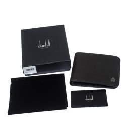 Dunhill Dark Grey Leather Bourdon Bifold Wallet