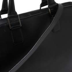 Dunhill Black Leather Single Document Briefcase