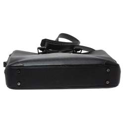 Dunhill Black Leather Single Document Briefcase