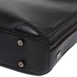 Dunhill Black Leather Single Document Briefcase