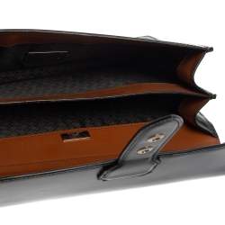 Dunhill Black Leather Wristlet Clutch 