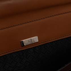 Dunhill Black Leather Wristlet Clutch 