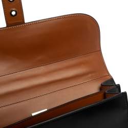 Dunhill Black Leather Wristlet Clutch 