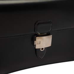Dunhill Black Leather Wristlet Clutch 