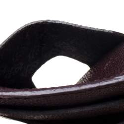 Pre Owned Dunhill Burgundy Leather Card Holder