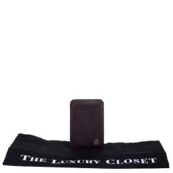 Pre Owned Dunhill Burgundy Leather Card Holder