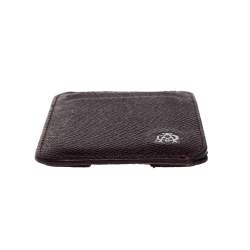 Pre Owned Dunhill Burgundy Leather Card Holder