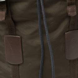 Dunhill Military Green Nylon Large Guardsman Backpack