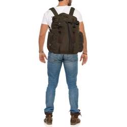 Dunhill Military Green Nylon Large Guardsman Backpack