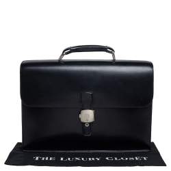 Dunhill Black Leather Confidential Briefcase
