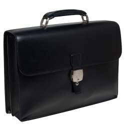 Dunhill Black Leather Confidential Briefcase