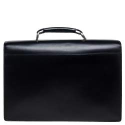 Dunhill Black Leather Confidential Briefcase