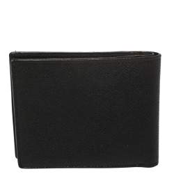 Pre Owned Dunhill Black Leather Bourdon Bifold Wallet