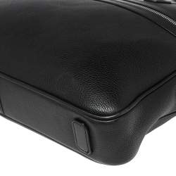 Dunhill Black Leather Zip Briefcase 