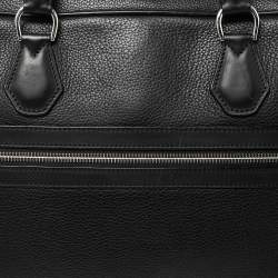 Dunhill Black Leather Zip Briefcase 