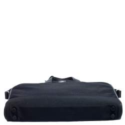 Dunhill Navy Blue Fabric and Leather Trim Briefcase 