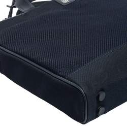Dunhill Navy Blue Fabric and Leather Trim Briefcase 