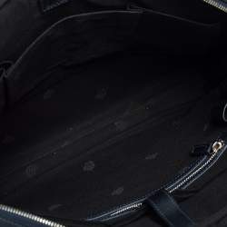 Dunhill Navy Blue Fabric and Leather Trim Briefcase 