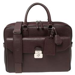 Dunhill Burgundy Leather Briefcase 