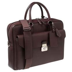 Dunhill Burgundy Leather Briefcase 