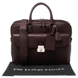 Dunhill Burgundy Leather Briefcase 