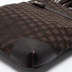 Dunhill Brown Canvas and Leather Messenger Bag