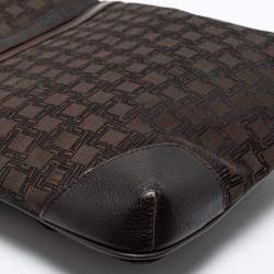 Dunhill Brown Canvas and Leather Messenger Bag