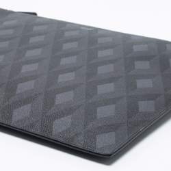 Dunhill Black/Grey Cadogan Leather Top Zip Document Pouch