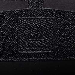Dunhill Black/Grey Cadogan Leather Top Zip Document Pouch