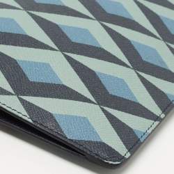 Dunhill Multicolor Cadogan Print Leather Small Zip Folio Clutch