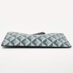 Dunhill Multicolor Cadogan Print Leather Small Zip Folio Clutch