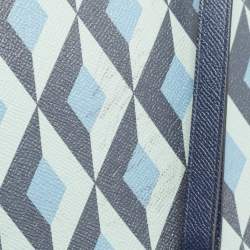 Dunhill Multicolor Cadogan Print Leather Small Zip Folio Clutch