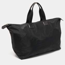 Dunhill Black Nylon Zip Shopper Tote