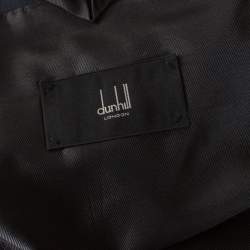 Dunhill Charcoal Grey Wool & Silk Blend Double Breasted Blazer L