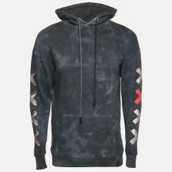 مملوكة مسبقًا D`yavol X Navy Blue Perfectly Flawed Embroidery Cotton Blend Hooded Sweatshirt S