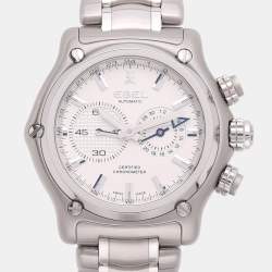 Pre Owned Ebel Silver Stainless Steel 9240L70.6360 Automatic 1911 BTR Mens Wristwatch 46.5mm
