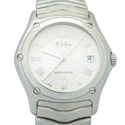 Ebel Silver Stainless Steel Classic Wave Automatic 9120F41 Men's Wristwatch 37mm